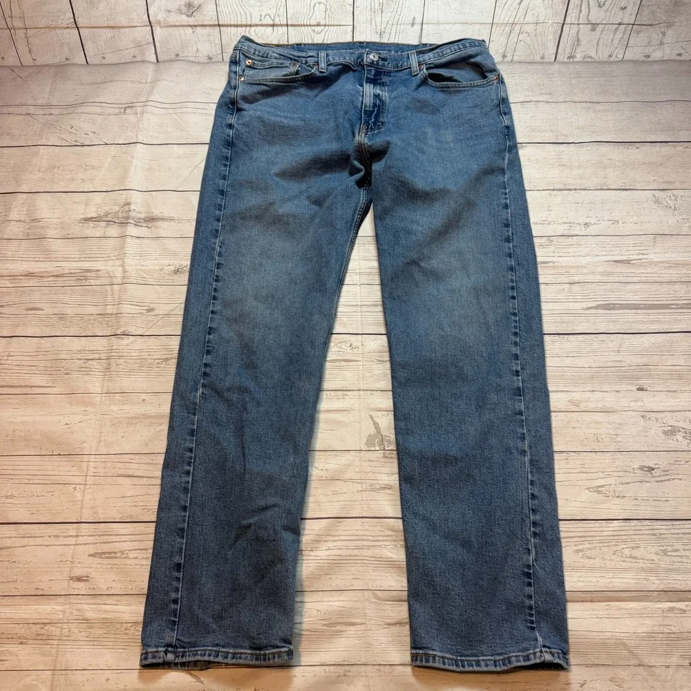 Levi's 505 Jeans Blue Denim Pants Straight Men's Size 38x32 (Fits 35x29)